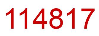 Number 114817 red image