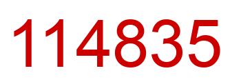 Number 114835 red image