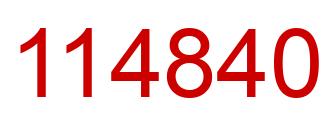 Number 114840 red image