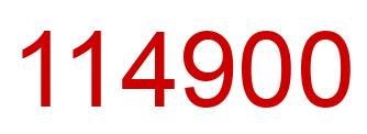 Number 114900 red image