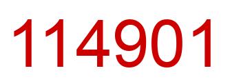 Número 114901 imagen rojo