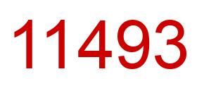 Number 11493 red image