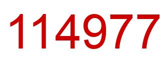 Number 114977 red image