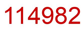 Number 114982 red image
