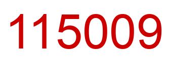 Number 115009 red image