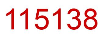 Number 115138 red image