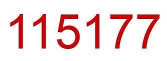 Número 115177 imagen rojo