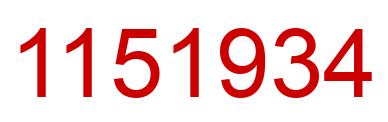 Number 1151934 red image