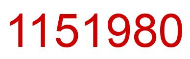Número 1151980 imagen rojo
