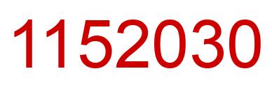 Number 1152030 red image