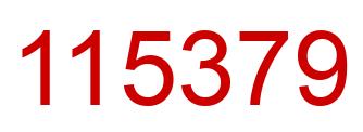 Number 115379 red image