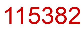 Number 115382 red image