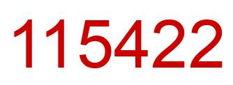 Number 115422 red image