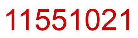 Número 11551021 imagen rojo