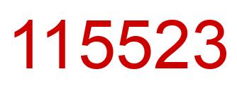 Número 115523 imagen rojo