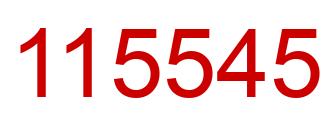 Number 115545 red image