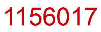 Number 1156017 red image