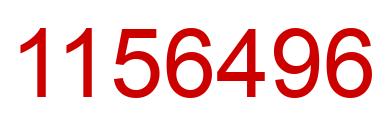 Number 1156496 red image