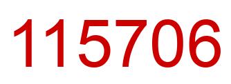 Number 115706 red image