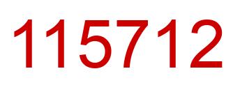 Número 115712 imagen rojo