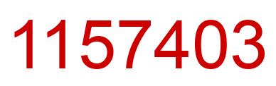Number 1157403 red image