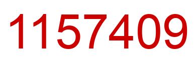 Number 1157409 red image
