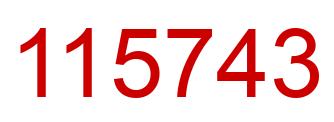 Number 115743 red image