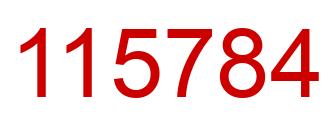 Número 115784 imagen rojo