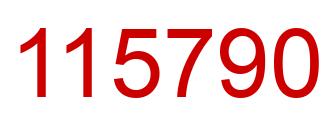 Number 115790 red image