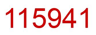 Number 115941 red image