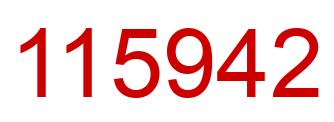 Número 115942 imagen rojo