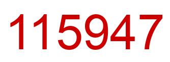 Number 115947 red image