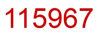 Number 115967 red image