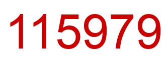 Number 115979 red image