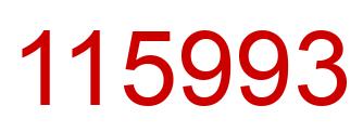 Number 115993 red image