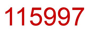 Number 115997 red image