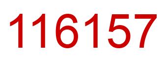 Number 116157 red image