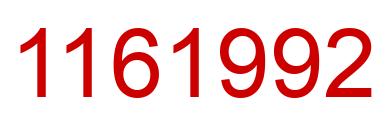 Number 1161992 red image