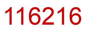 Number 116216 red image