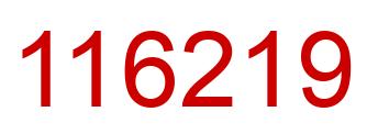 Number 116219 red image
