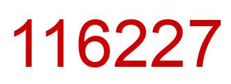 Number 116227 red image