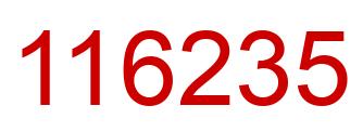 Number 116235 red image