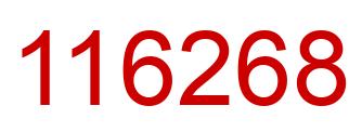 Number 116268 red image