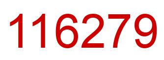 Number 116279 red image
