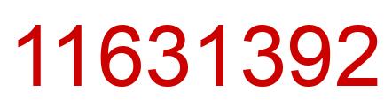 Number 11631392 red image