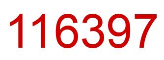 Number 116397 red image