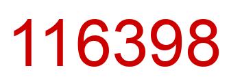 Number 116398 red image