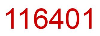 Número 116401 imagen rojo