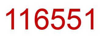 Número 116551 imagen rojo