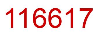 Number 116617 red image